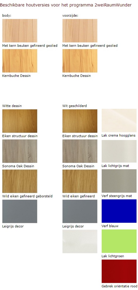 Opklapbed kleur front en corpus, houtstructuur,lak,merk,Nehl